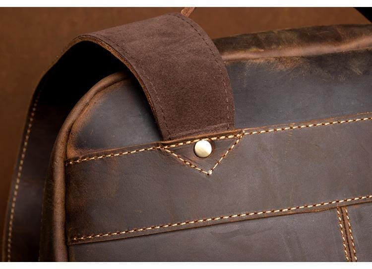 The Vernon Backpack Genuine Vintage Leather Minimalist Backpack 17