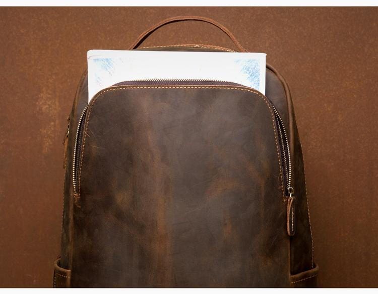 The Vernon Backpack Genuine Vintage Leather Minimalist Backpack 5