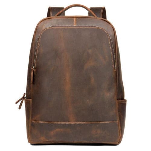 Leather Minimalist Backpack