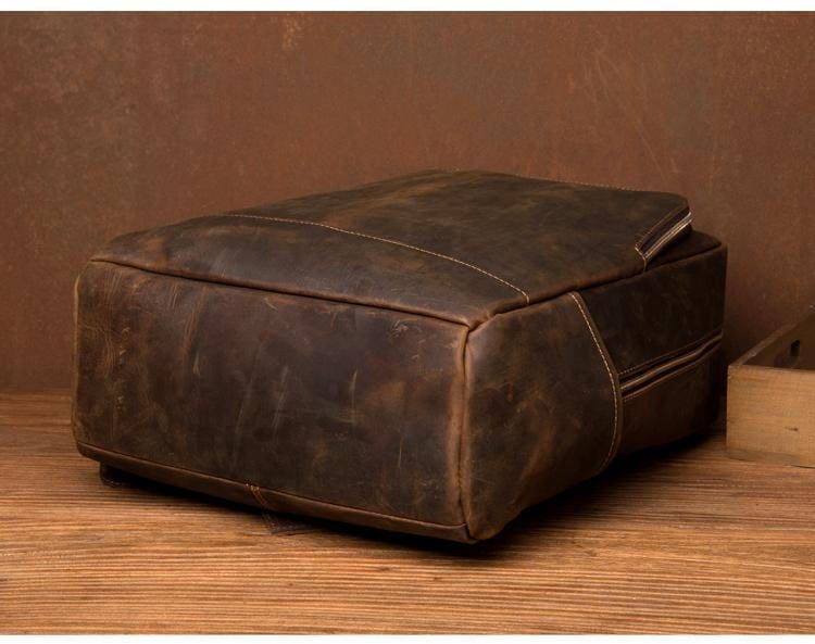 The Vernon Backpack Genuine Vintage Leather Minimalist Backpack 6