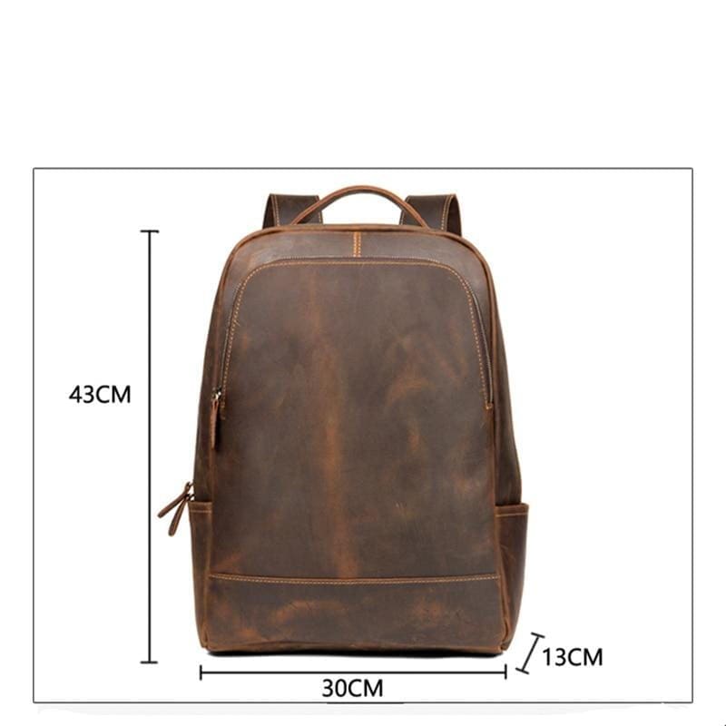 The Vernon Backpack Genuine Vintage Leather Minimalist Backpack 7