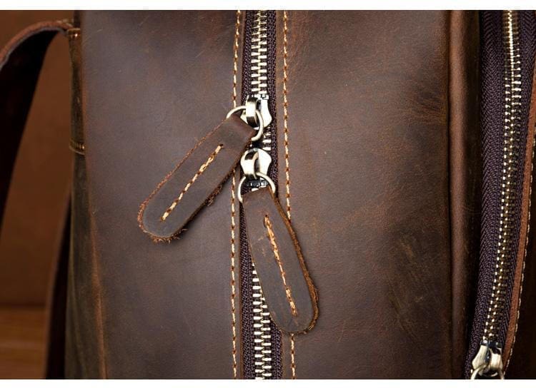 The Vernon Backpack Genuine Vintage Leather Minimalist Backpack 8