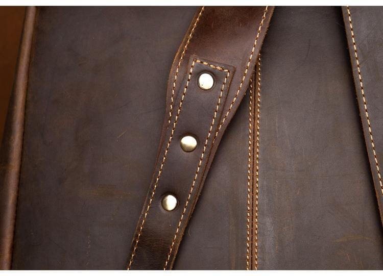 The Vernon Backpack Genuine Vintage Leather Minimalist Backpack 9