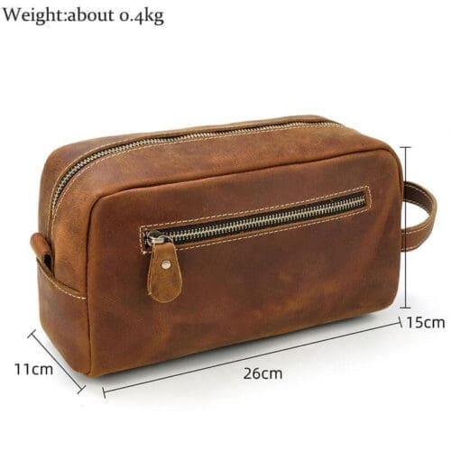 The Wanderer Toiletry Bag Genuine Leather Toiletry Bag 18