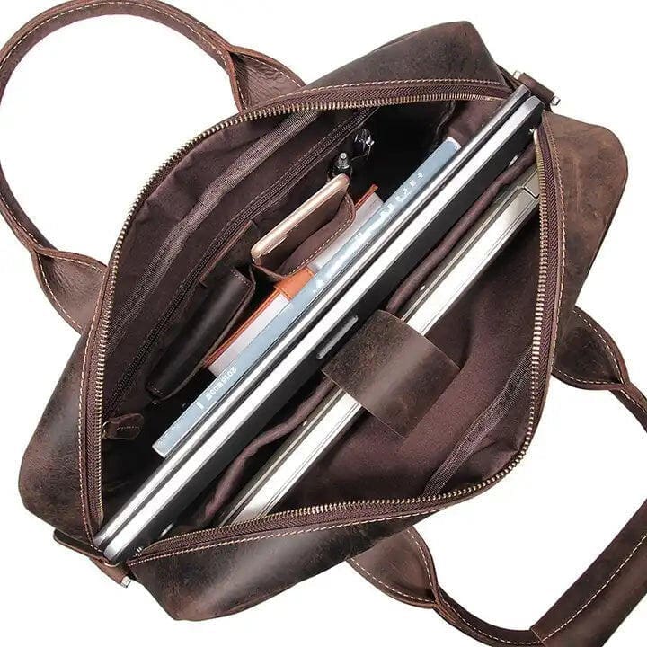 The Welch Briefcase Vintage Leather Messenger Bag 3