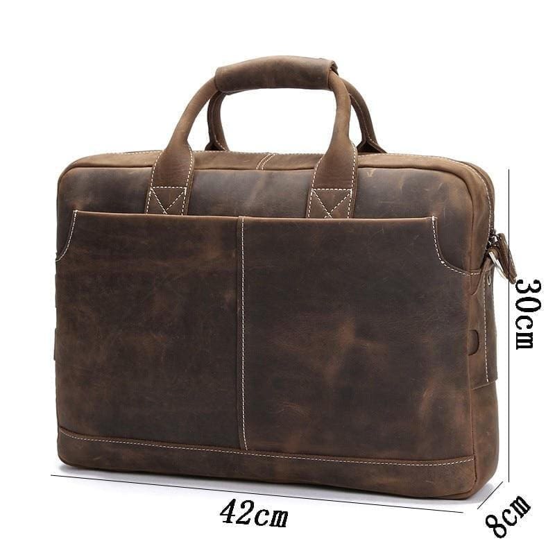 The Welch Briefcase Vintage Leather Messenger Bag 7
