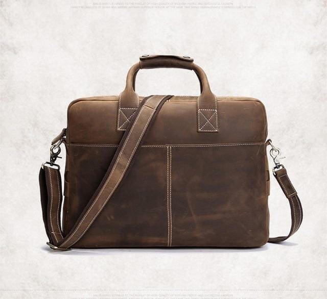 The Welch Briefcase Vintage Leather Messenger Bag 8