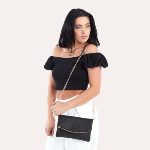 Kiko Flap Leather Clutch 4