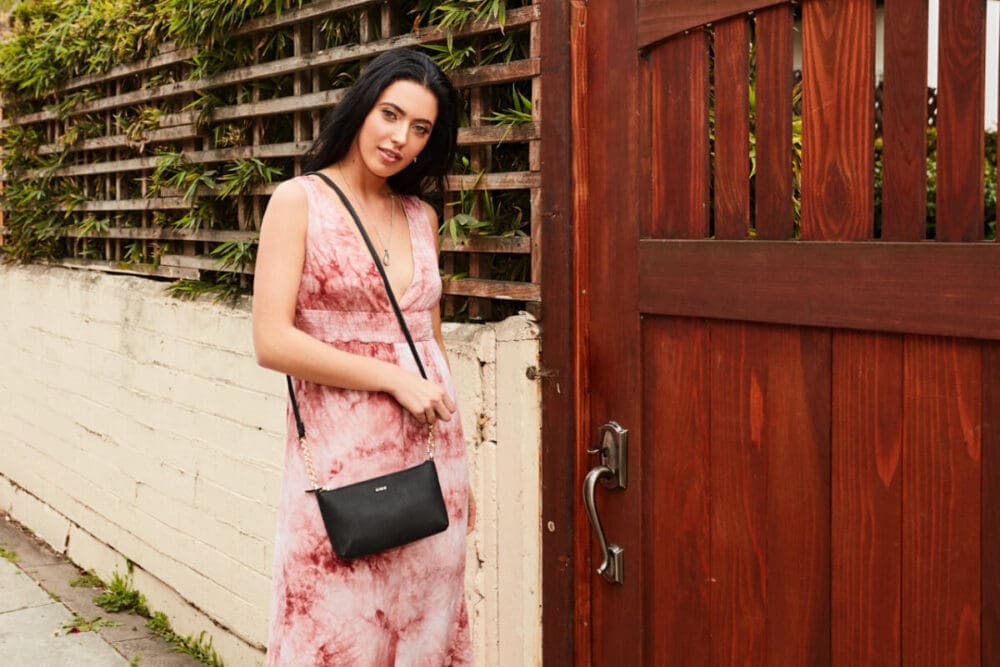 Kiko Two Chain Crossbody Saffiano Leather 3