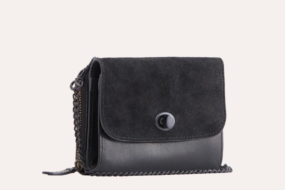 Kiko Two Tone Crossbody Leather And Suede