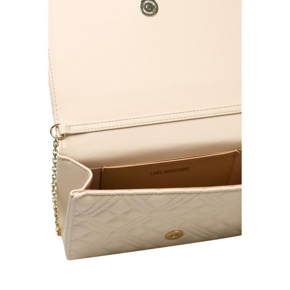 Love Moschino Minimalist Beige Crossbody Bag 4