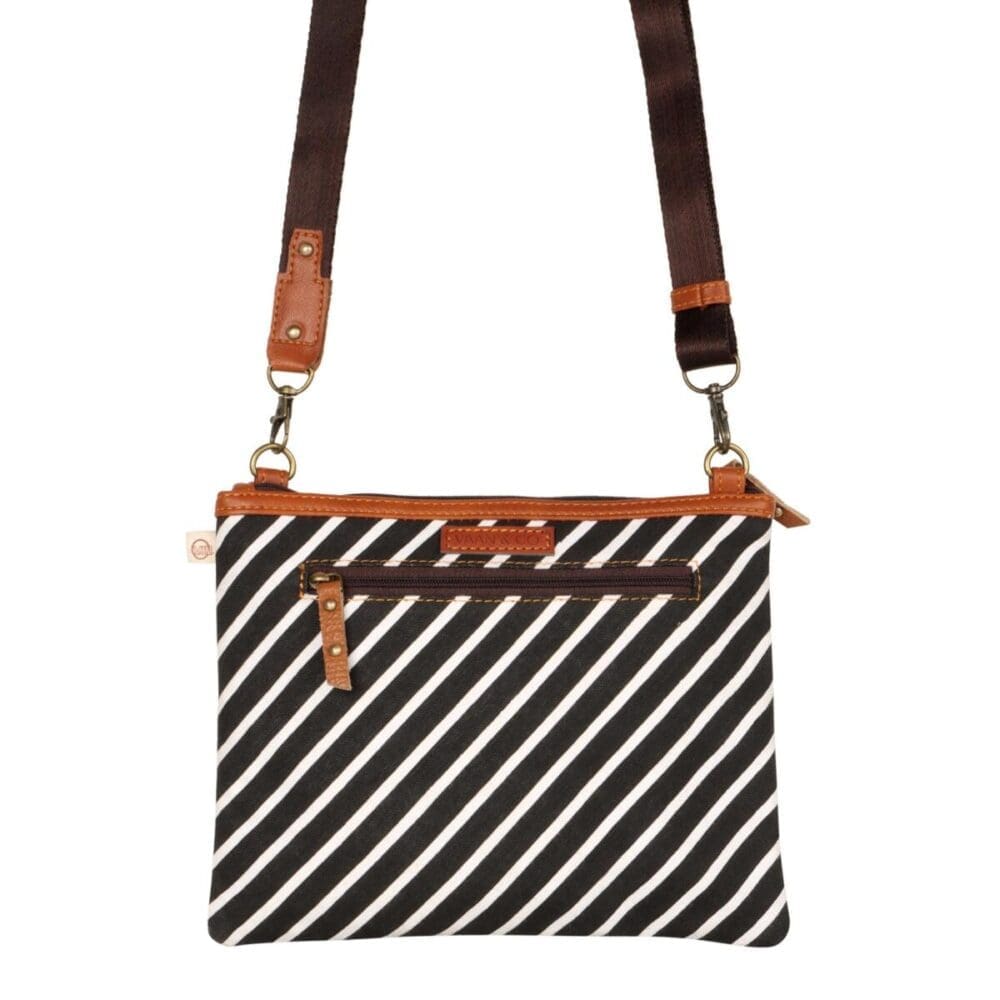 Vaan Grayson Wide Crossbody Bag Striped