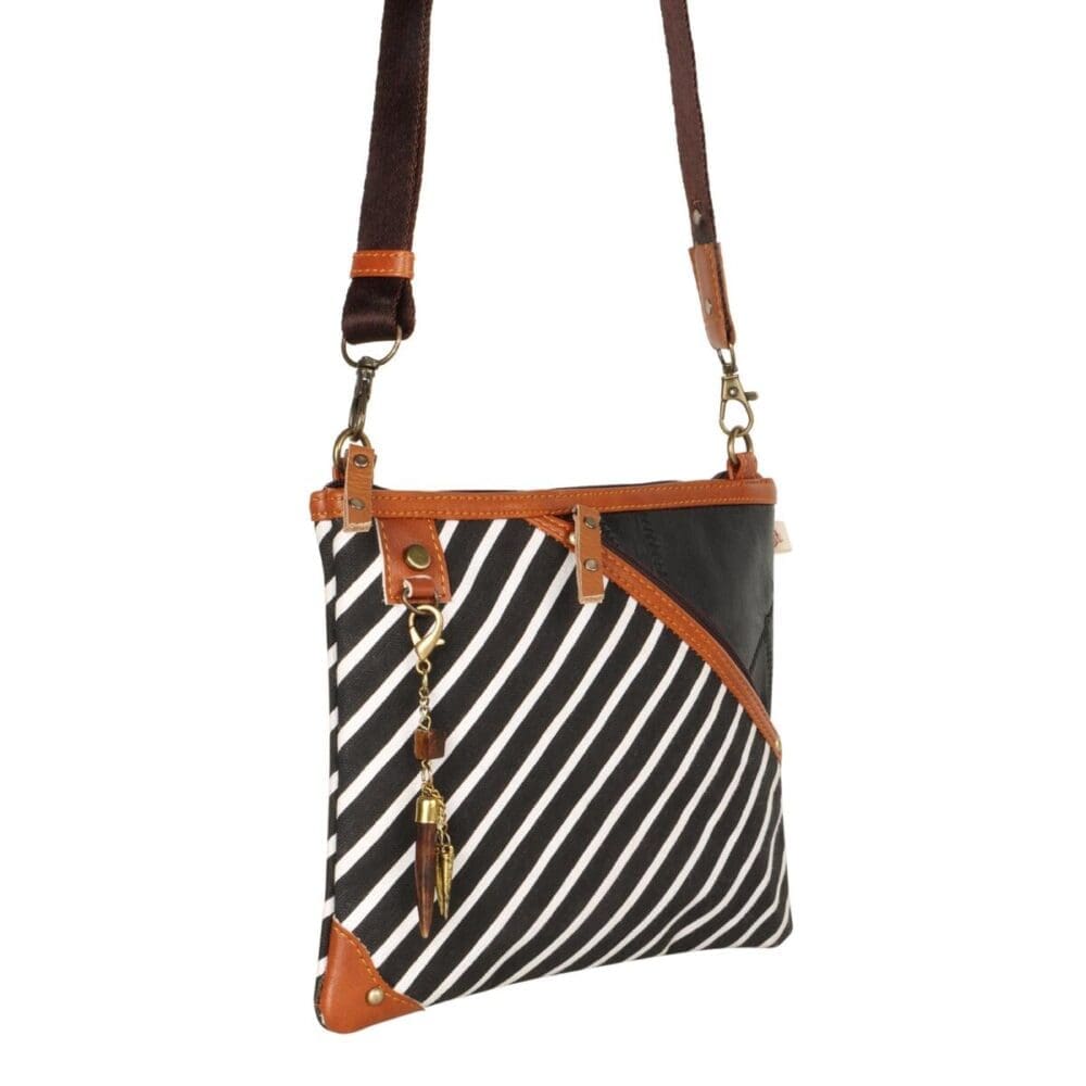 Vaan Grayson Wide Crossbody Bag Striped 2