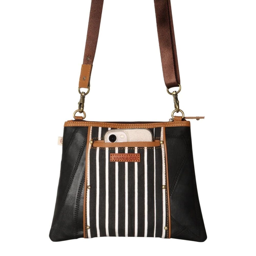 Vaan Noa Angled Crossbody Bag Striped 5