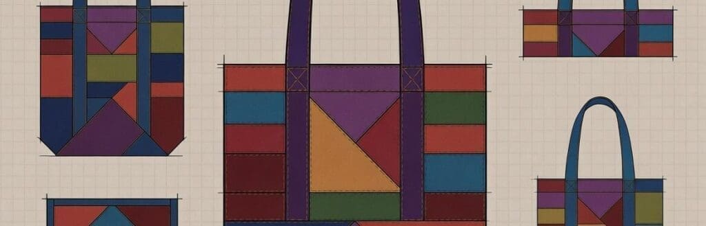 Designer quilted bags